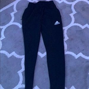 black adidas pants